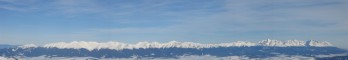 Panorma Zpadnch a Vysokch Tater z vrcholu umbieru